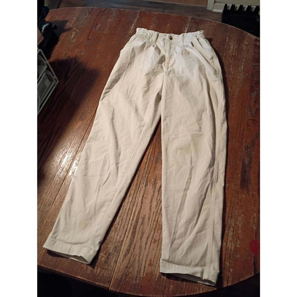 Size 4 American Eagle Cream Tan Super Stretch Casual Pants with Pockets